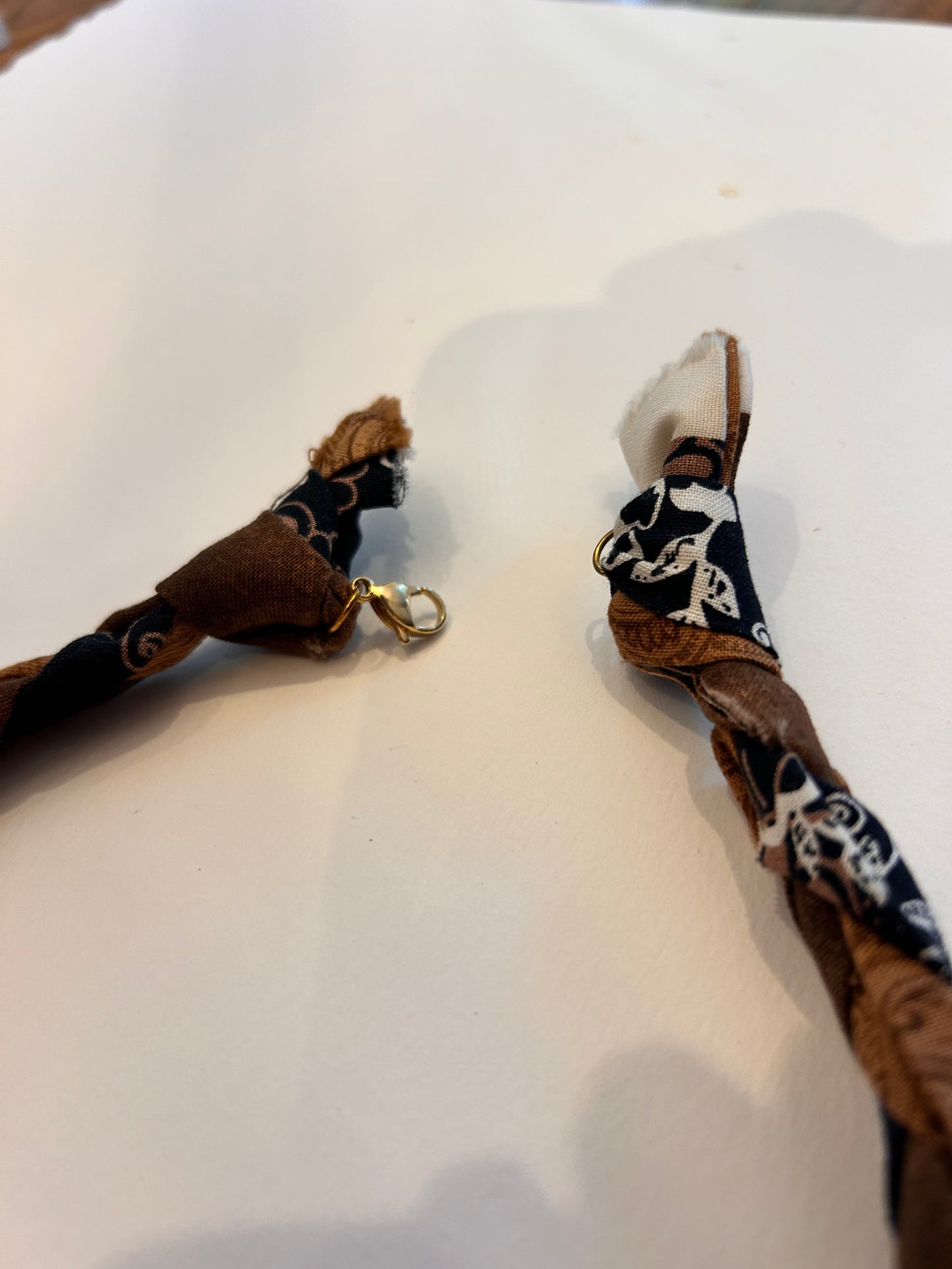 Braided Bandana Charm Necklaces
