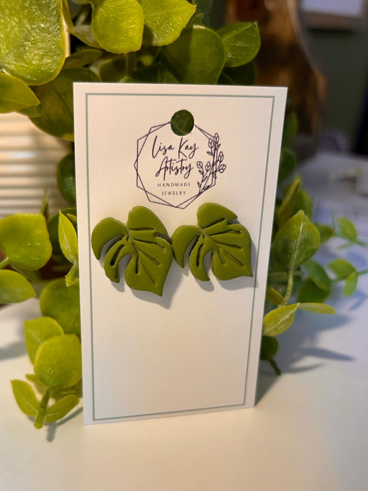 Monstera Dangles or Studs