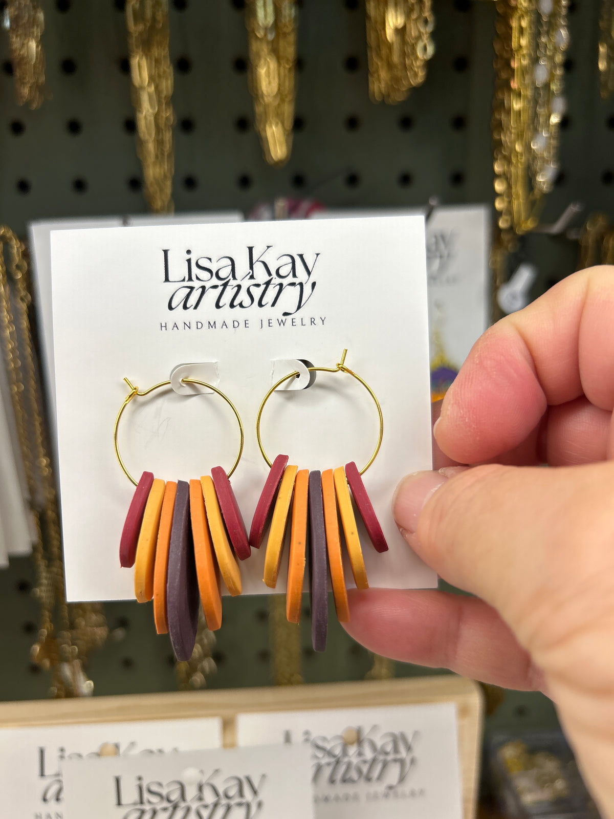 Multicolor Fall Hoops