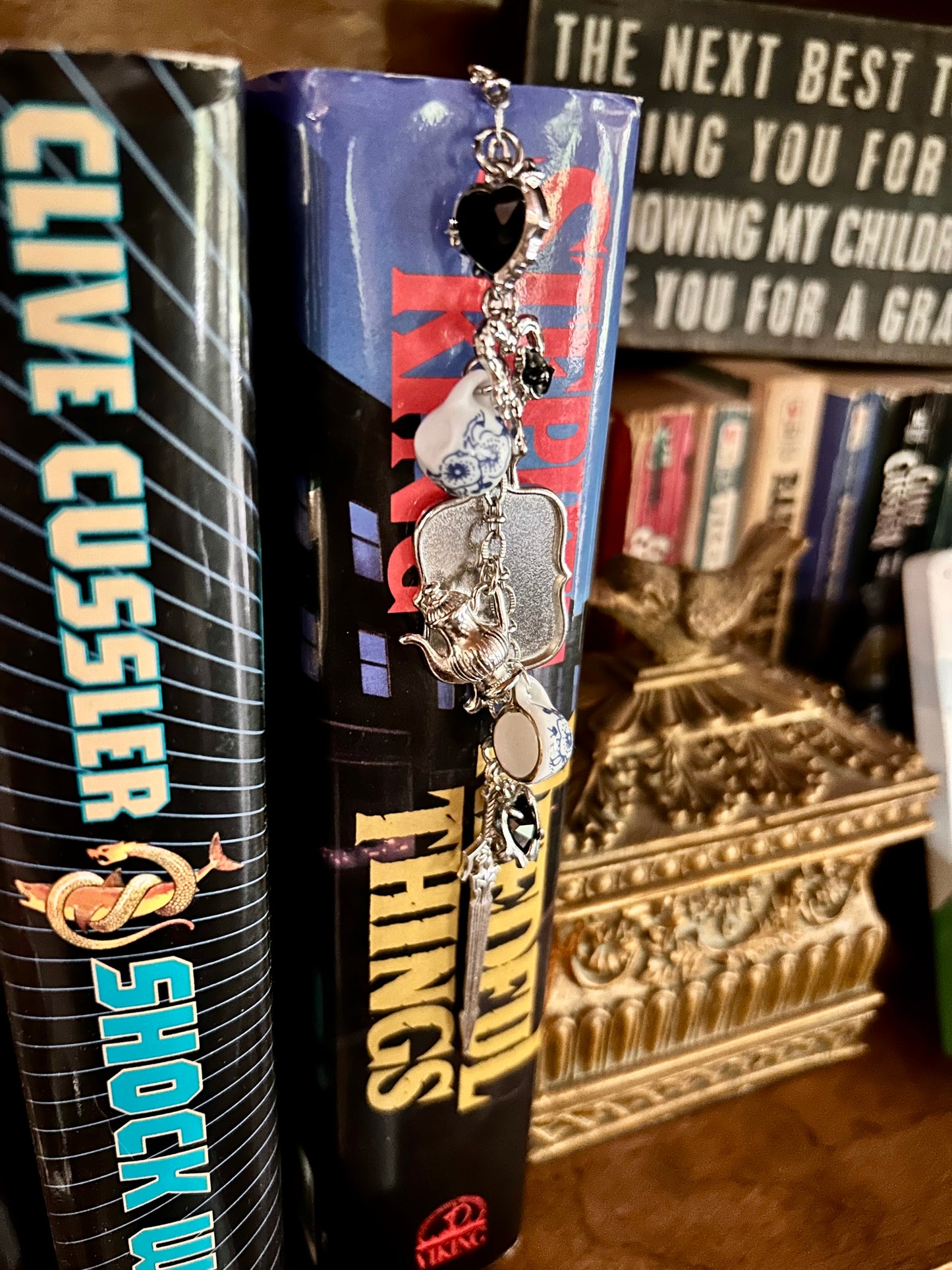 Tea and Dagger Bookmarks Charm