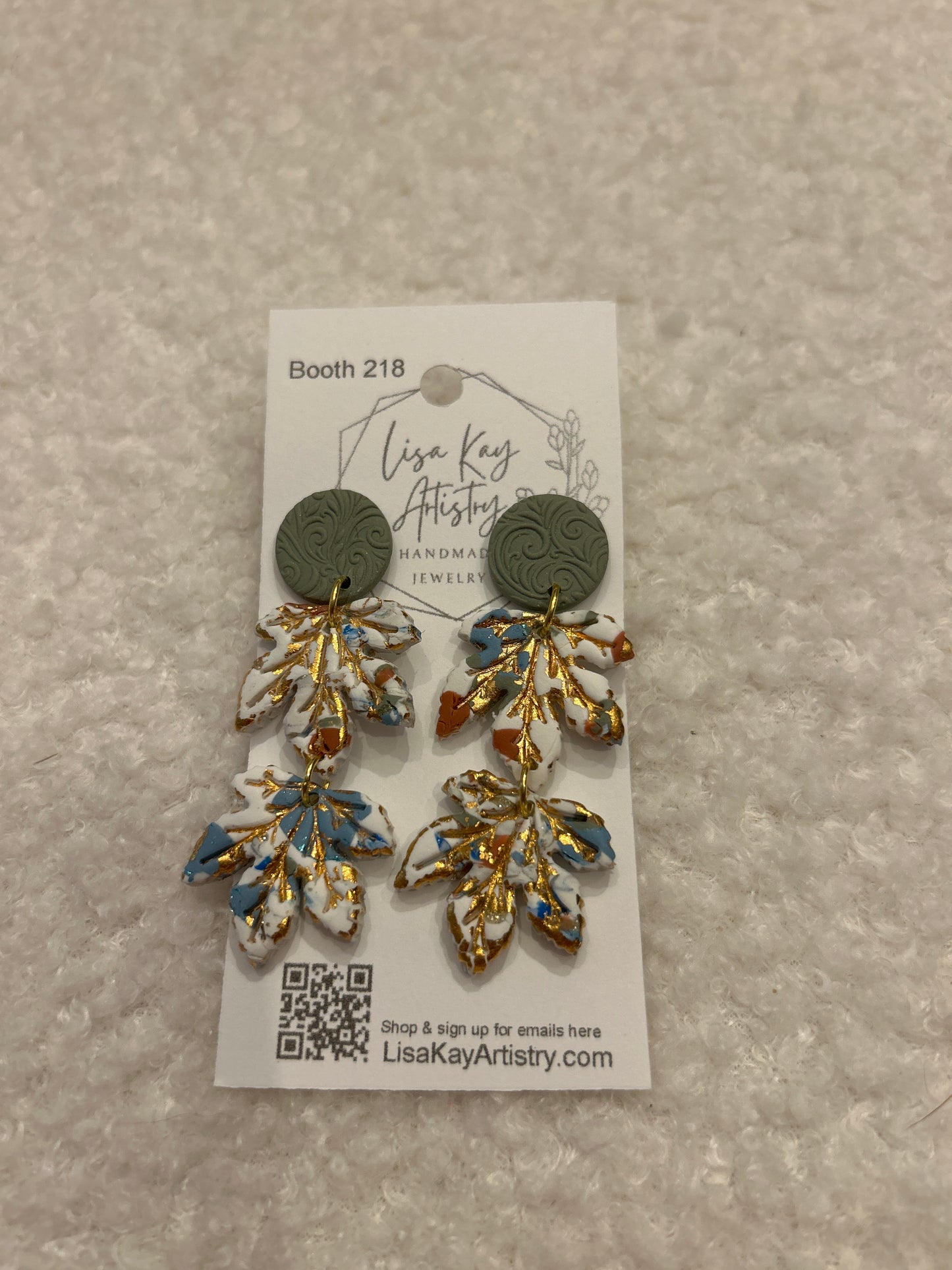 Leaf Earring Stack Dangles or studs