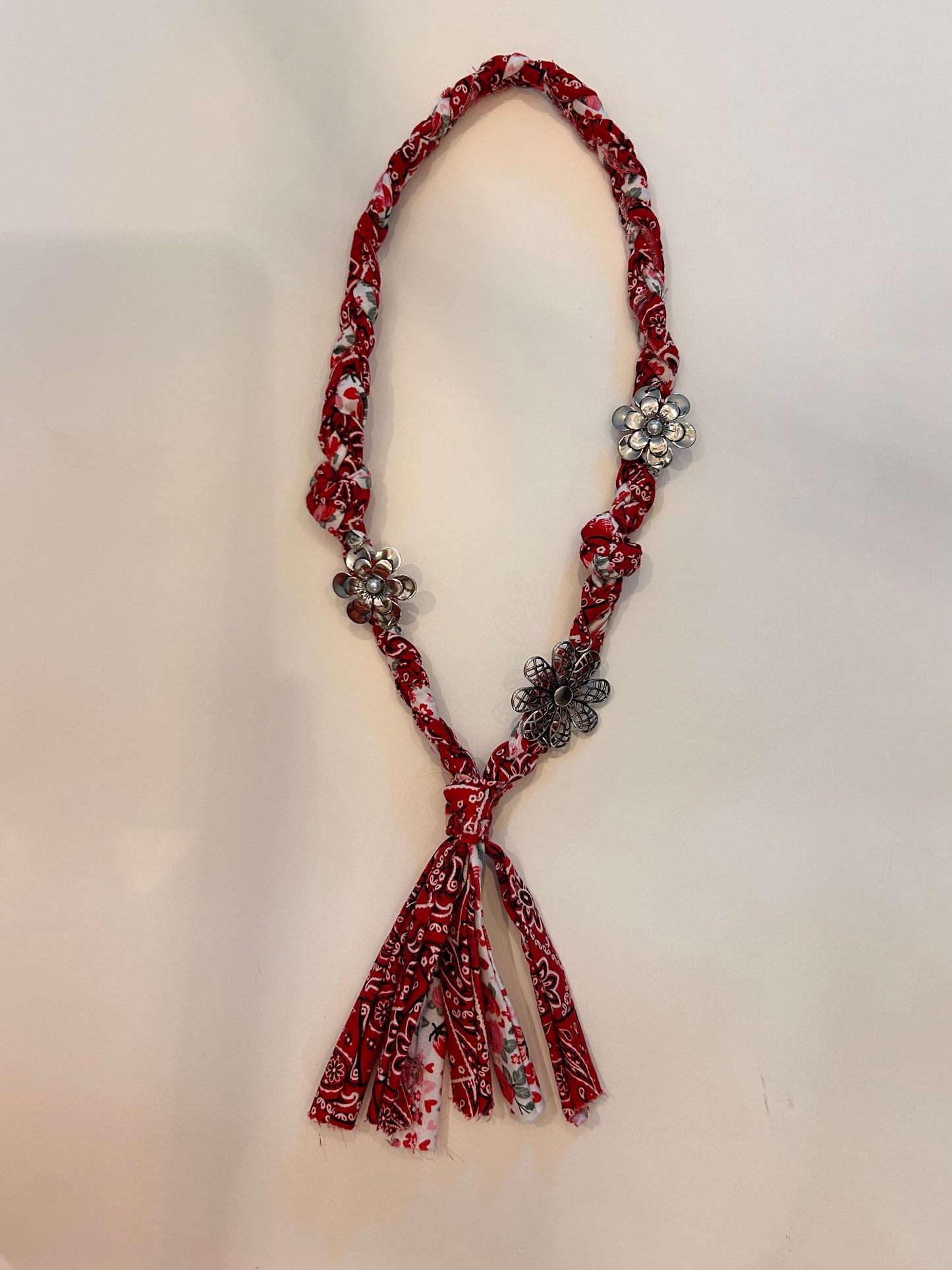 Braided Bandana Charm Necklaces