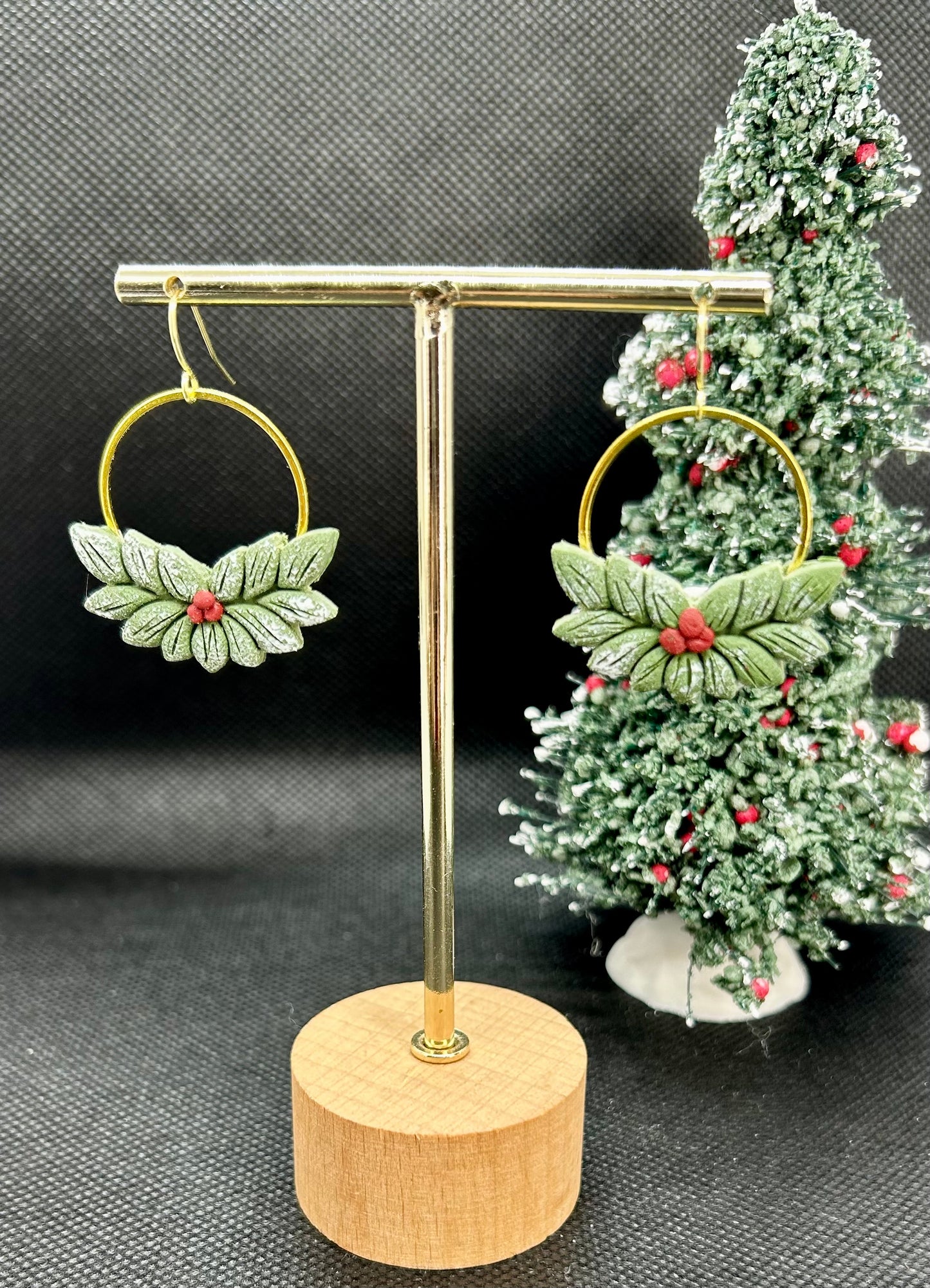 Evergreen & Holly Dangle Earrings