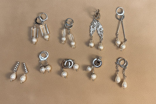 Pearl Earrings in Stainless Steel