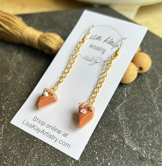 Pumpkin Pie Slice Earrings