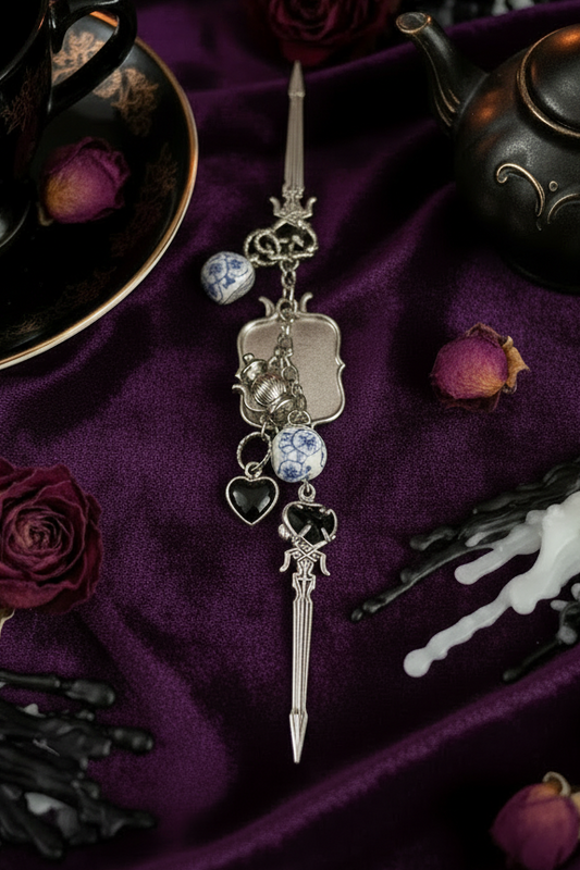 Tea and Dagger Bookmarks Charm