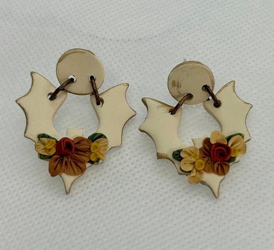 Bats and boho flower earrings.