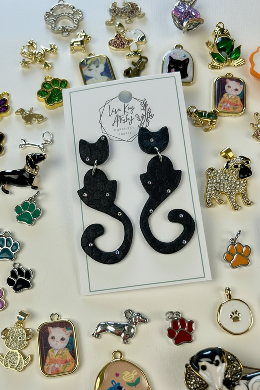 Sparkling Cat Dangles