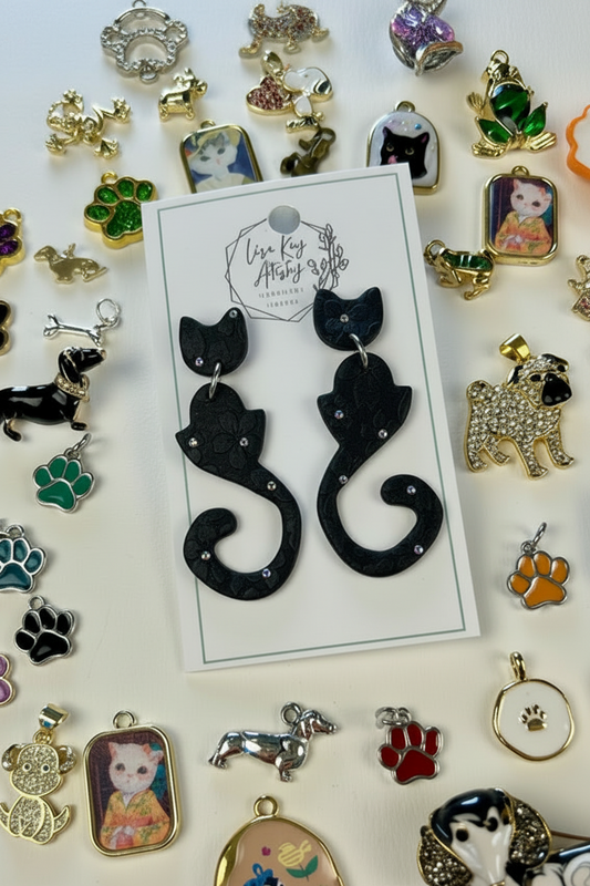 Sparkling Cat Dangles