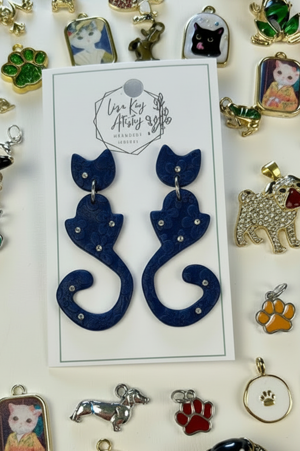 Sparkling Cat Dangles