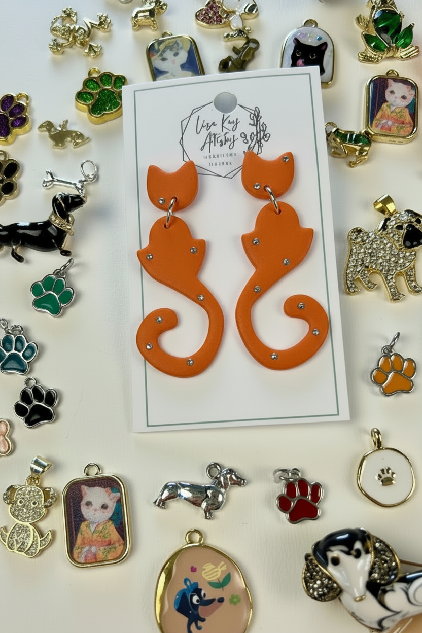 Sparkling Cat Dangles