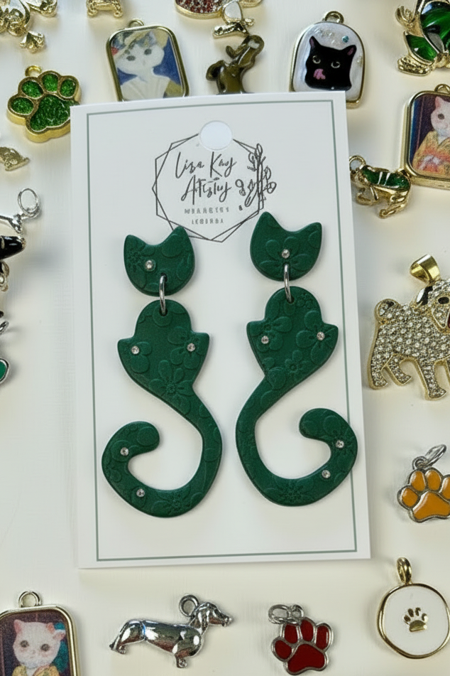 Sparkling Cat Dangles