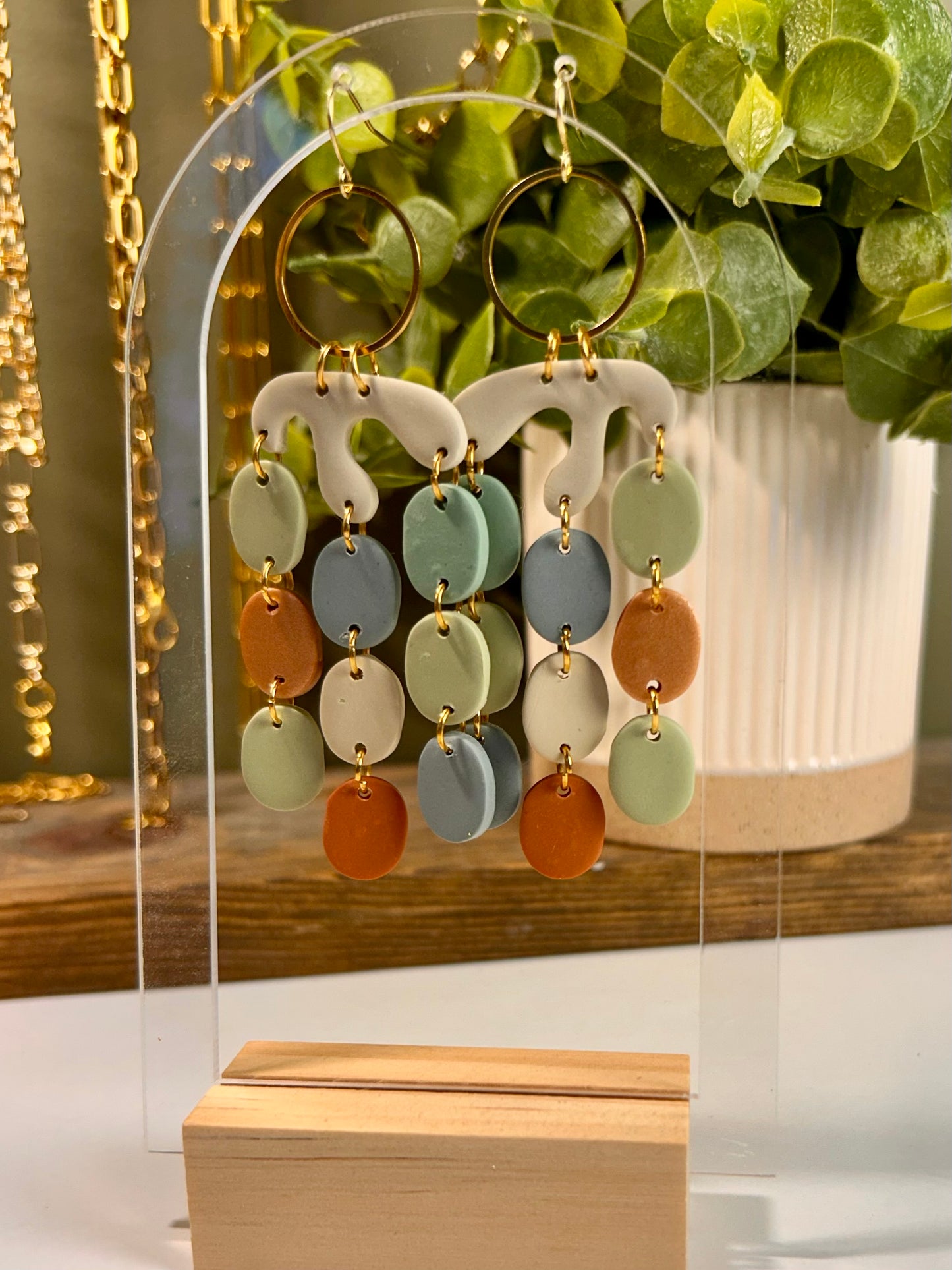 Waterfall Abstract Chandelier Earrings