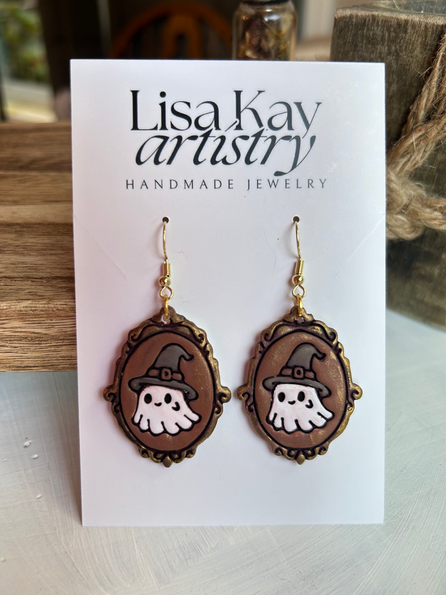 Velvet Specter Cameo Dangle Earrings