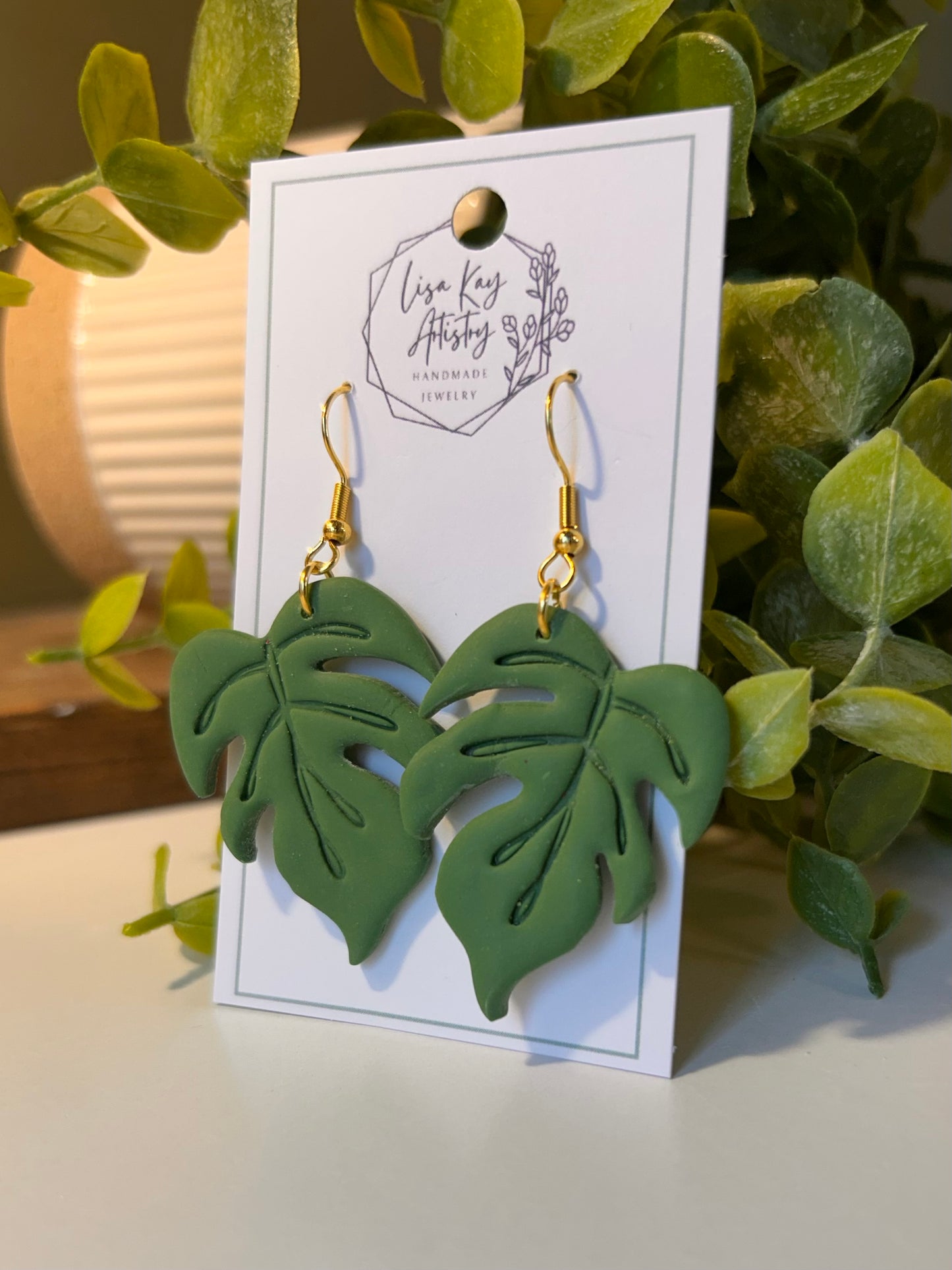Monstera Dangles or Studs