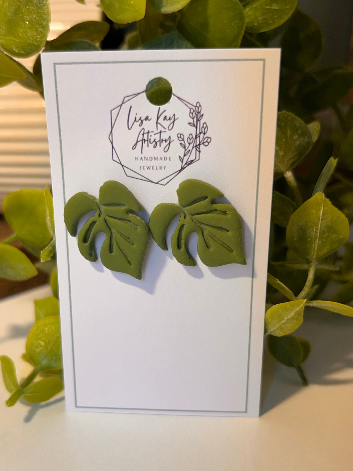 Monstera Dangles or Studs