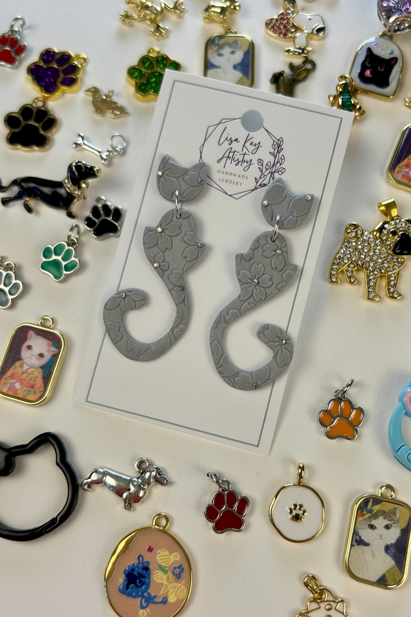 Sparkling Cat Dangles