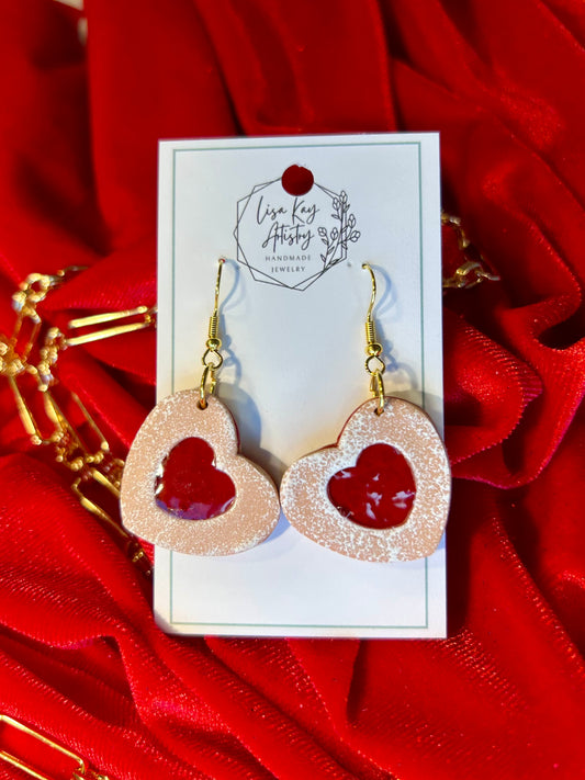 Valentine Jelly Hearts with Powdered Sugar