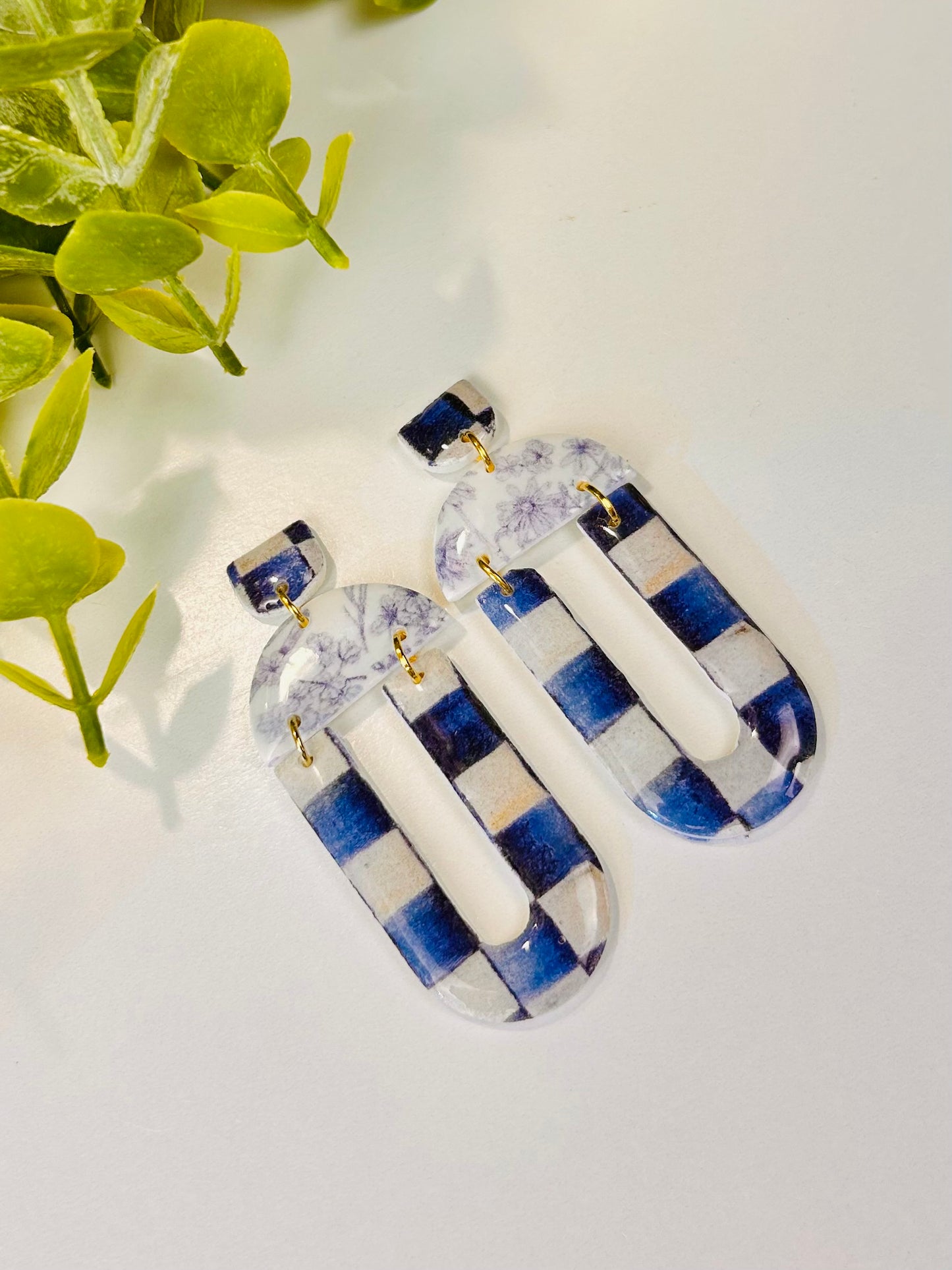 Checker Arch Dangle Blue