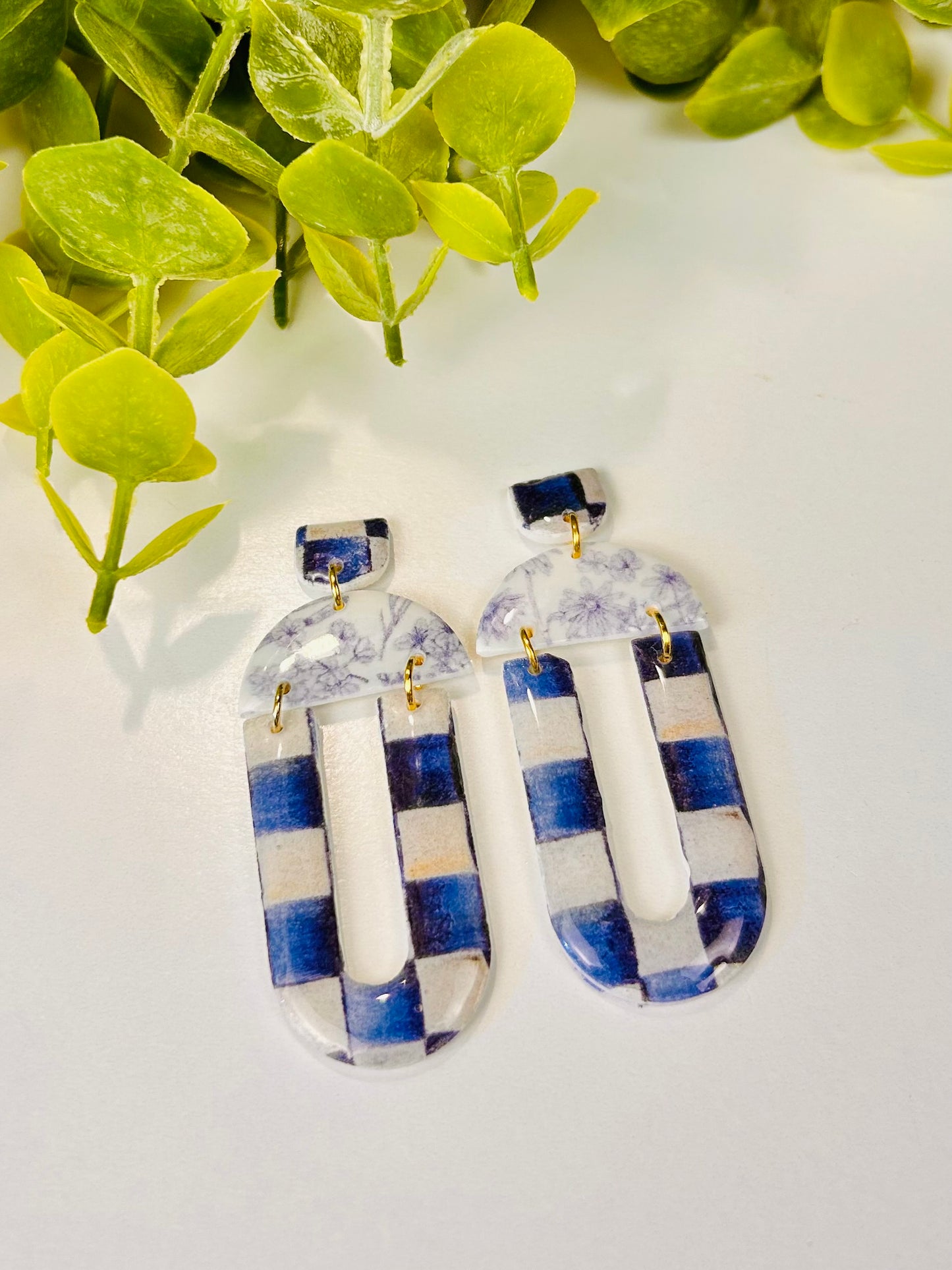 Checker Arch Dangle Blue