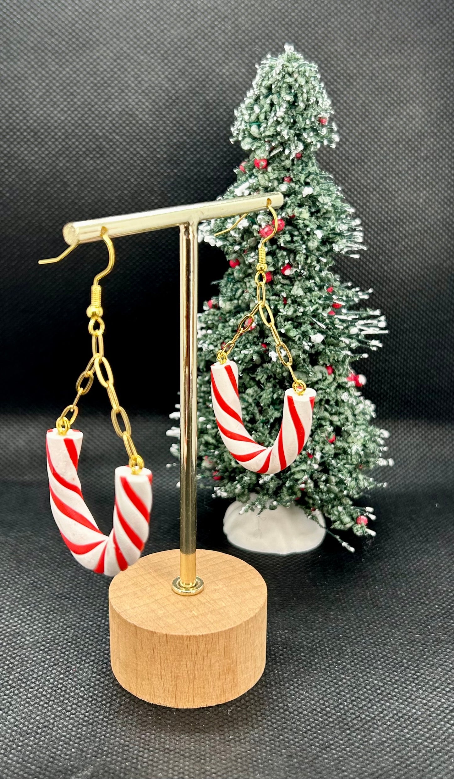 Candy Cane Dangle Earrings