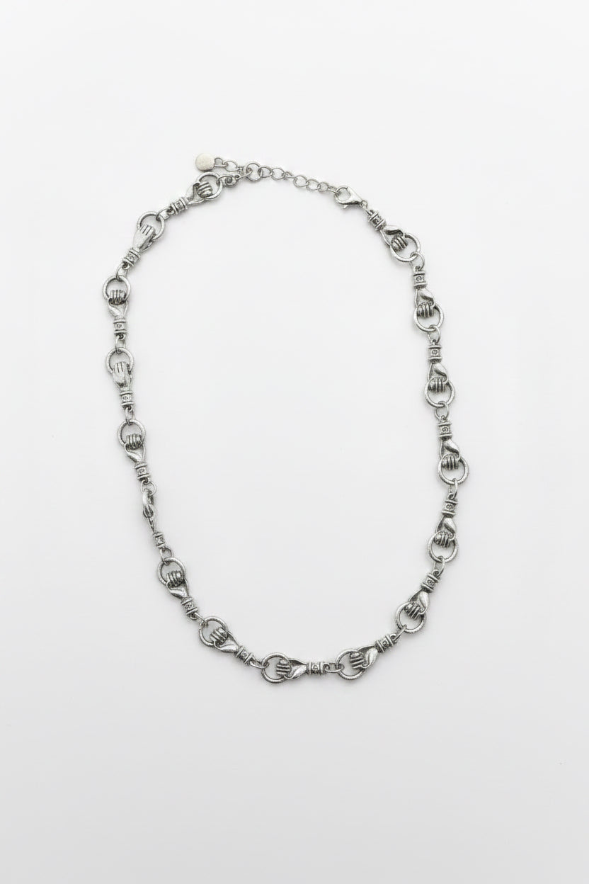 Linked hands Chain Necklace