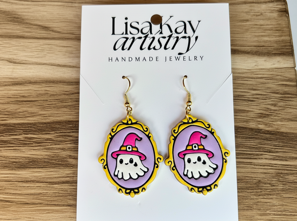 Dopamine Specter Cameo Dangle Earrings