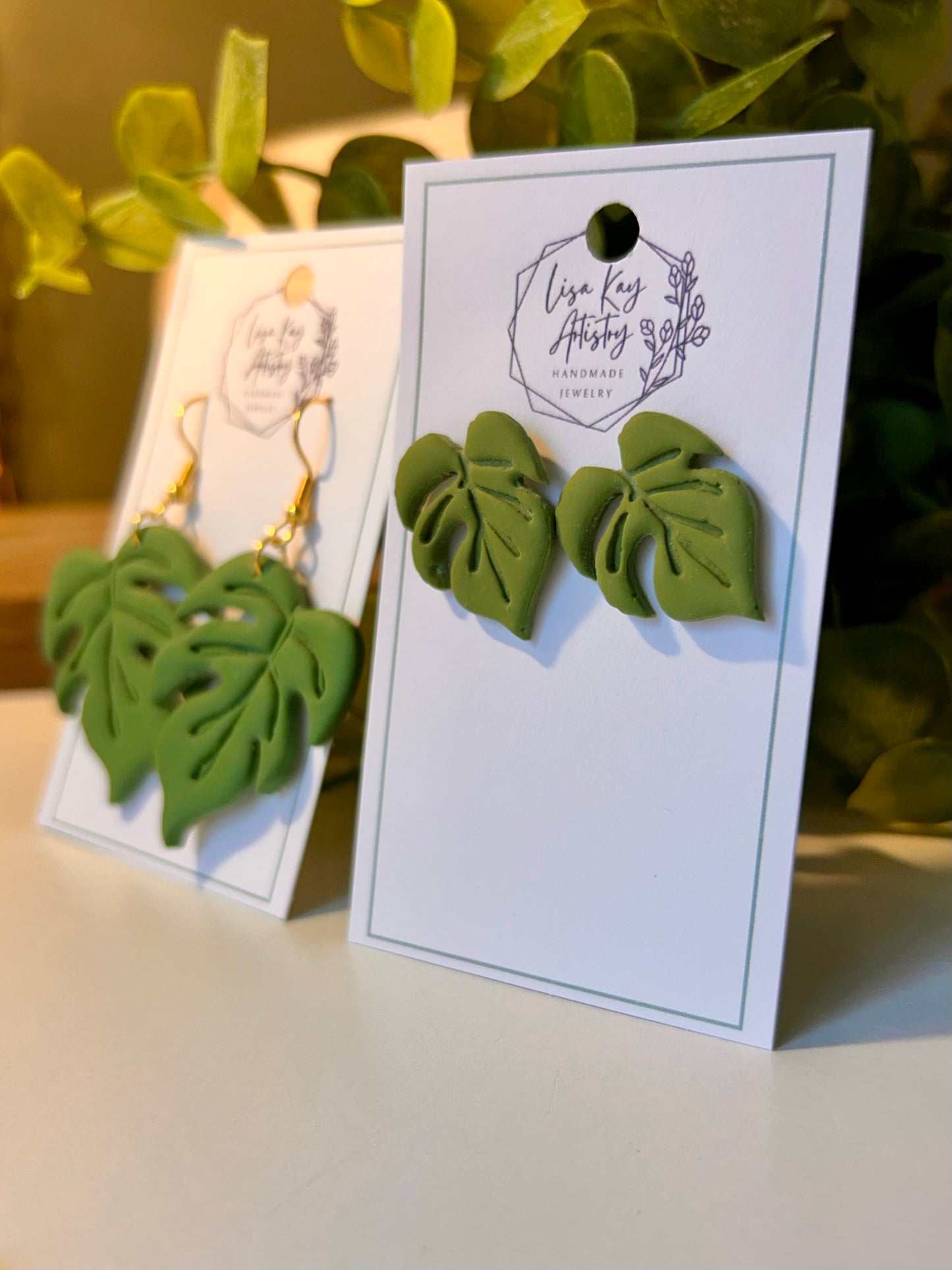 Monstera Dangles or Studs