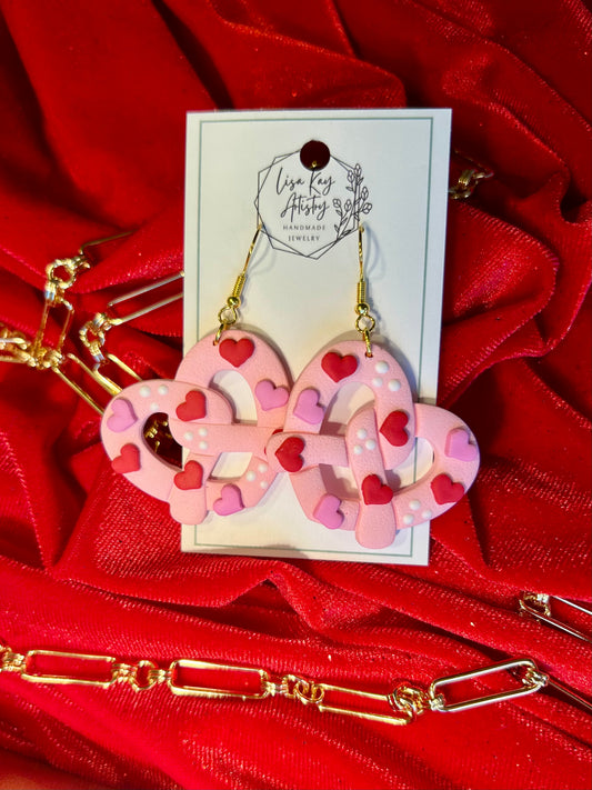 Valentine Pretzels with Heart Sprinkles