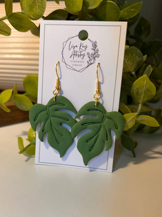 Monstera Dangles or Studs