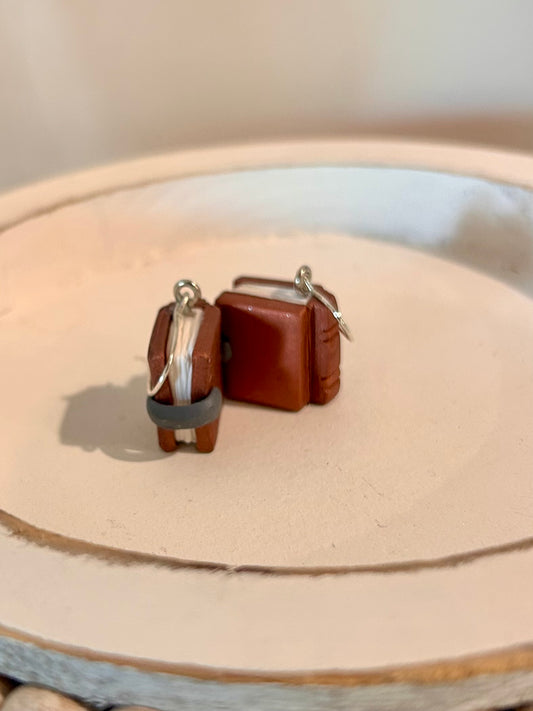 Secrets and Treasures Book Earrings