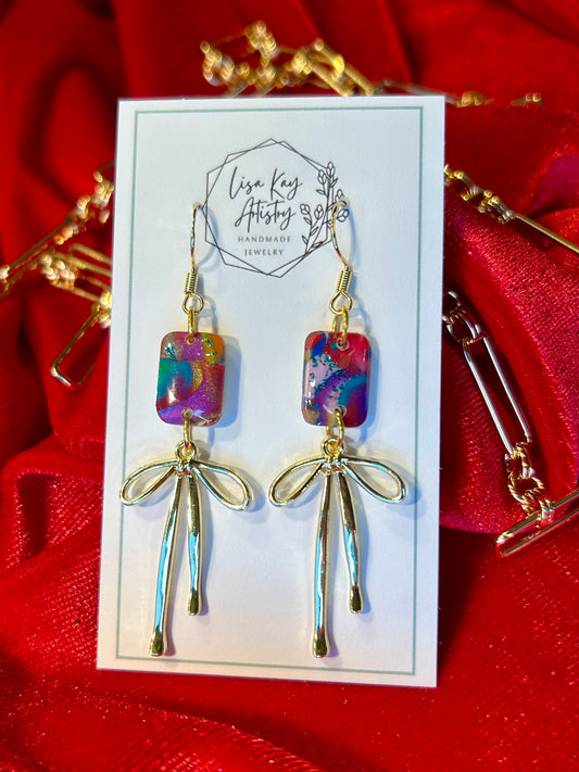 Valentine Rainbow Renewal Squares with Golden Bows