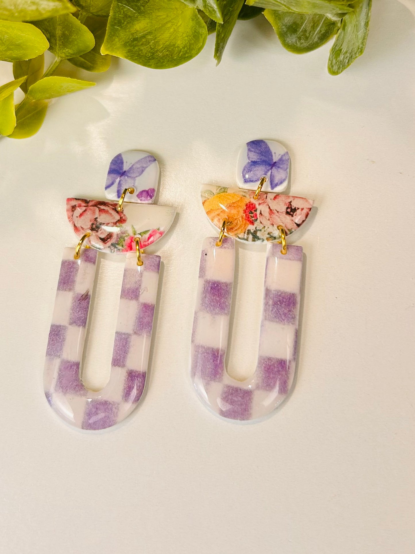 Checker Arch Dangle Purple