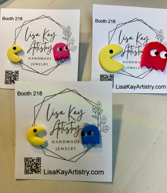 Video Game Inspired Ghost Studs