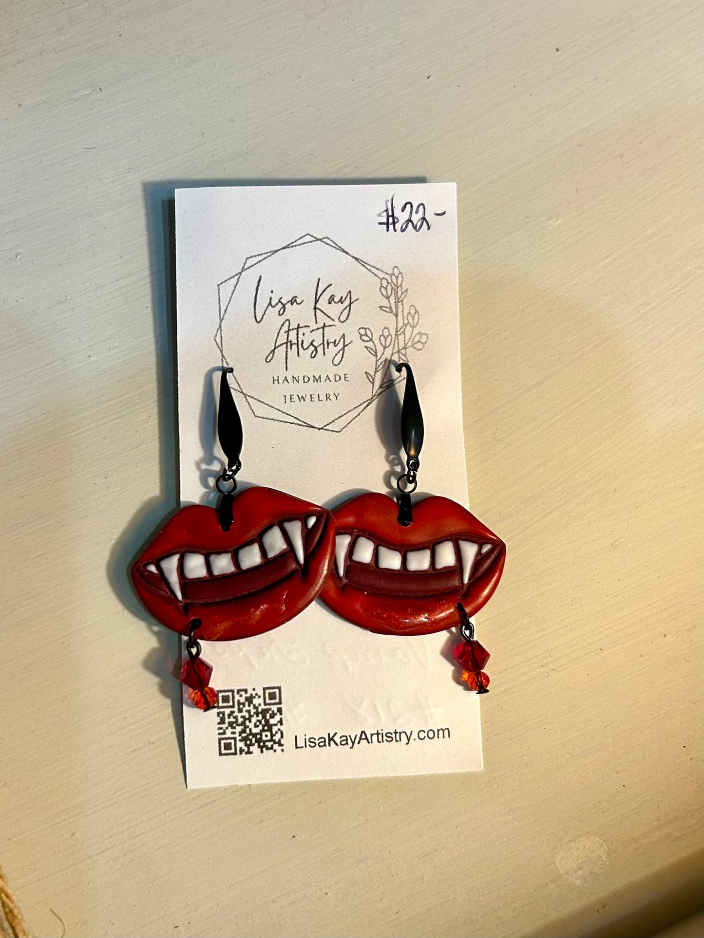 Vampire Lips Dangle Earrings