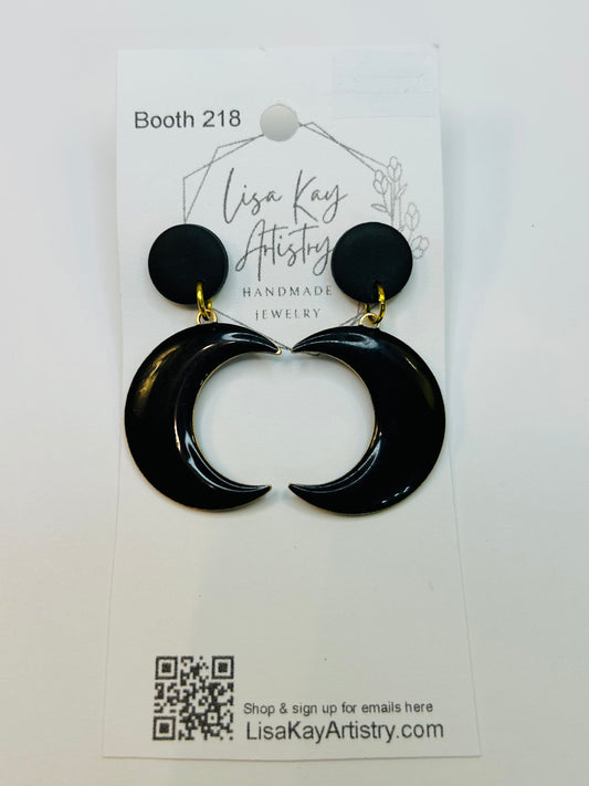 Black Enamel Moons