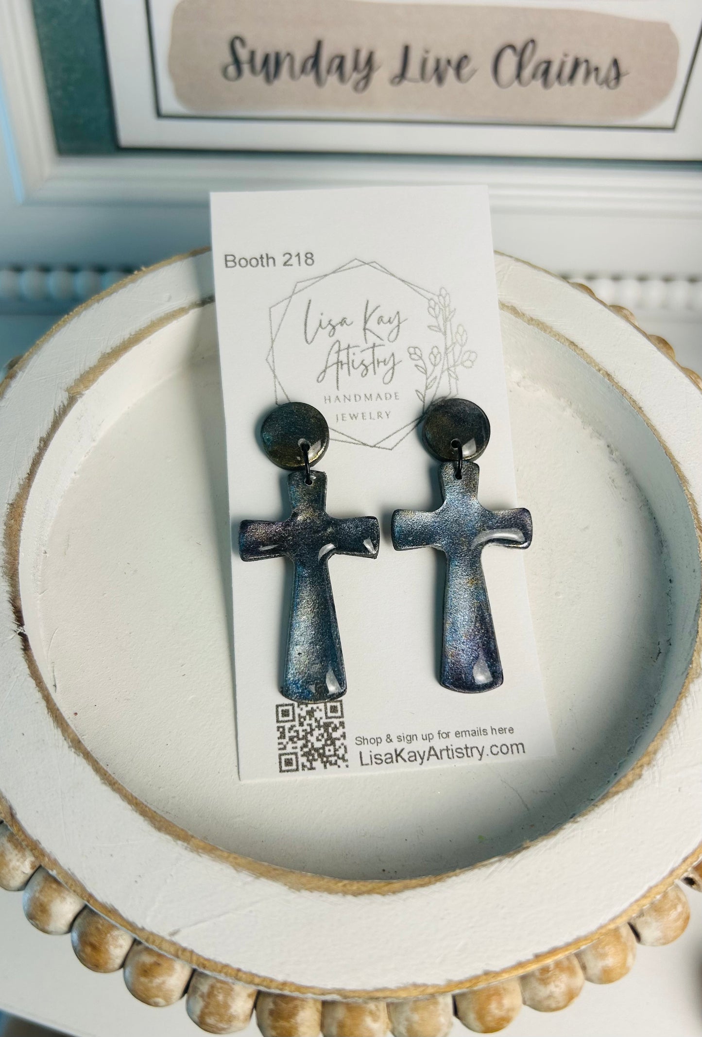 Midnight Cross Dangle