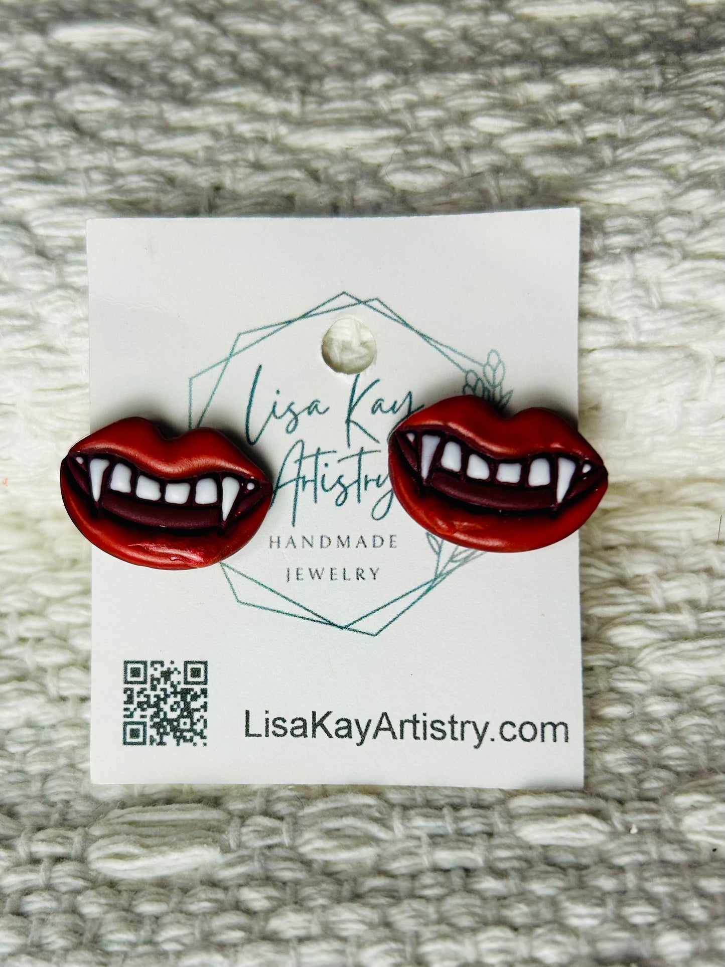 Vampire Lips Dangle Earrings