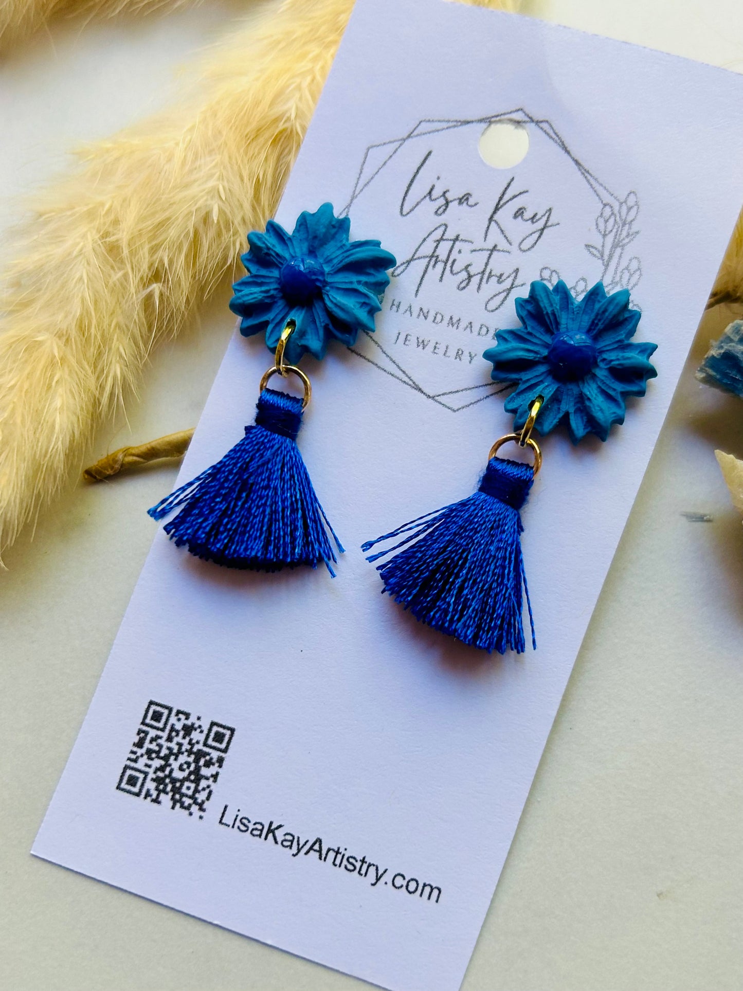 Cornflower Blue with Tassels