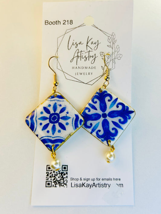 Tile 3 Dangle Earrings