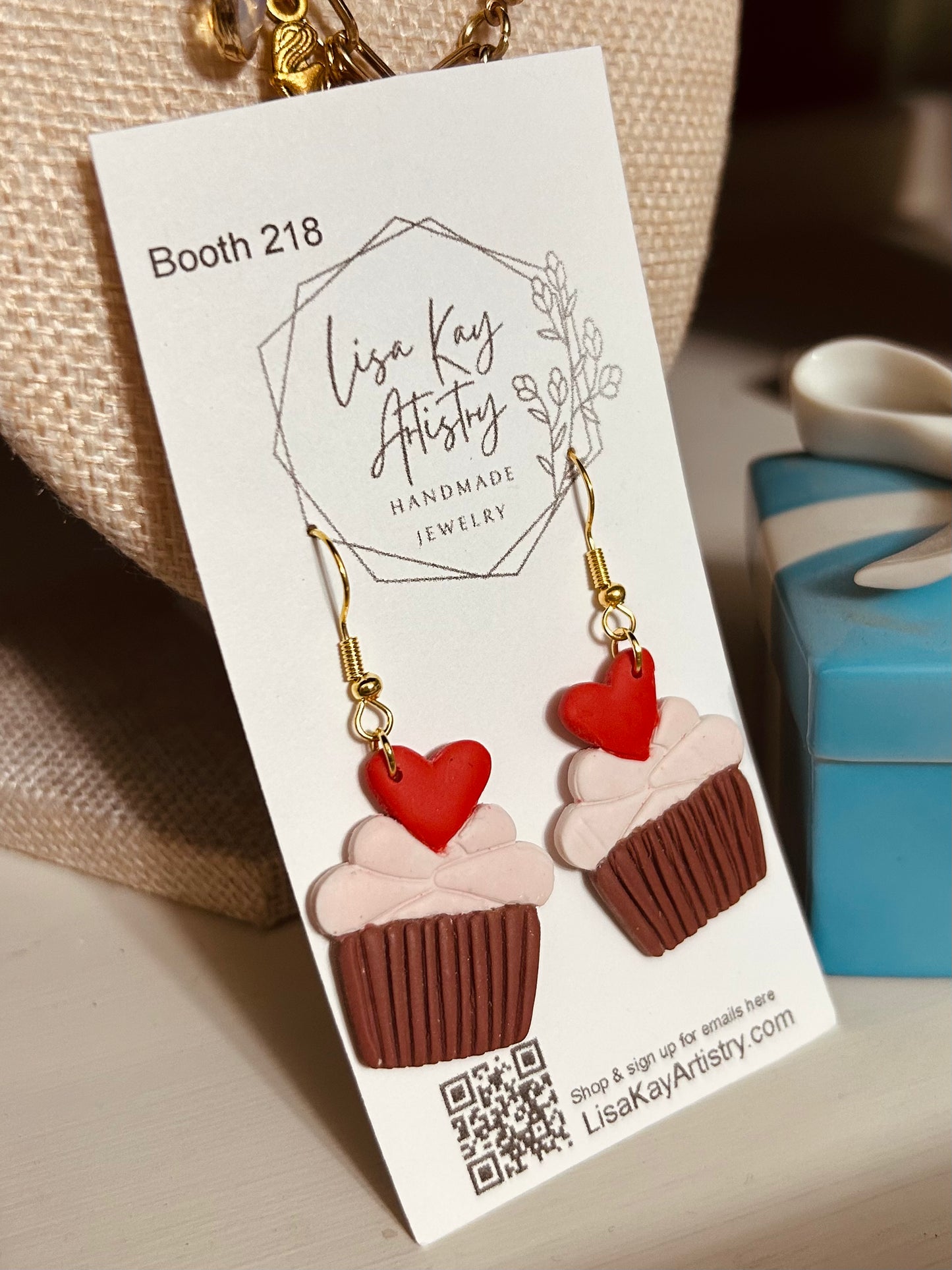 Valentine Cupcake Earrings