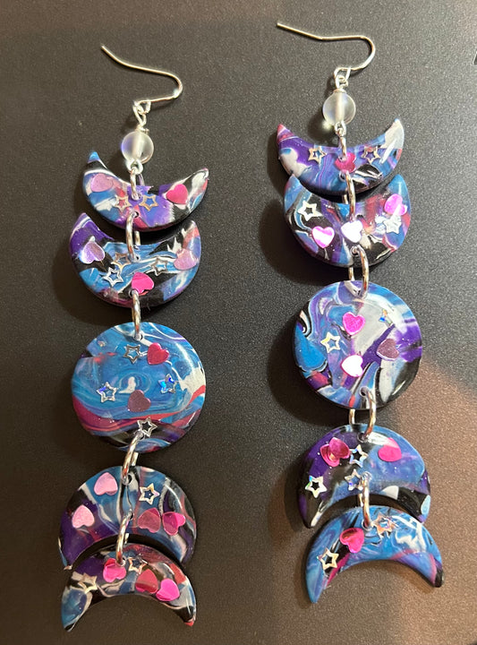 Moon Phase 5 Piece Dangle