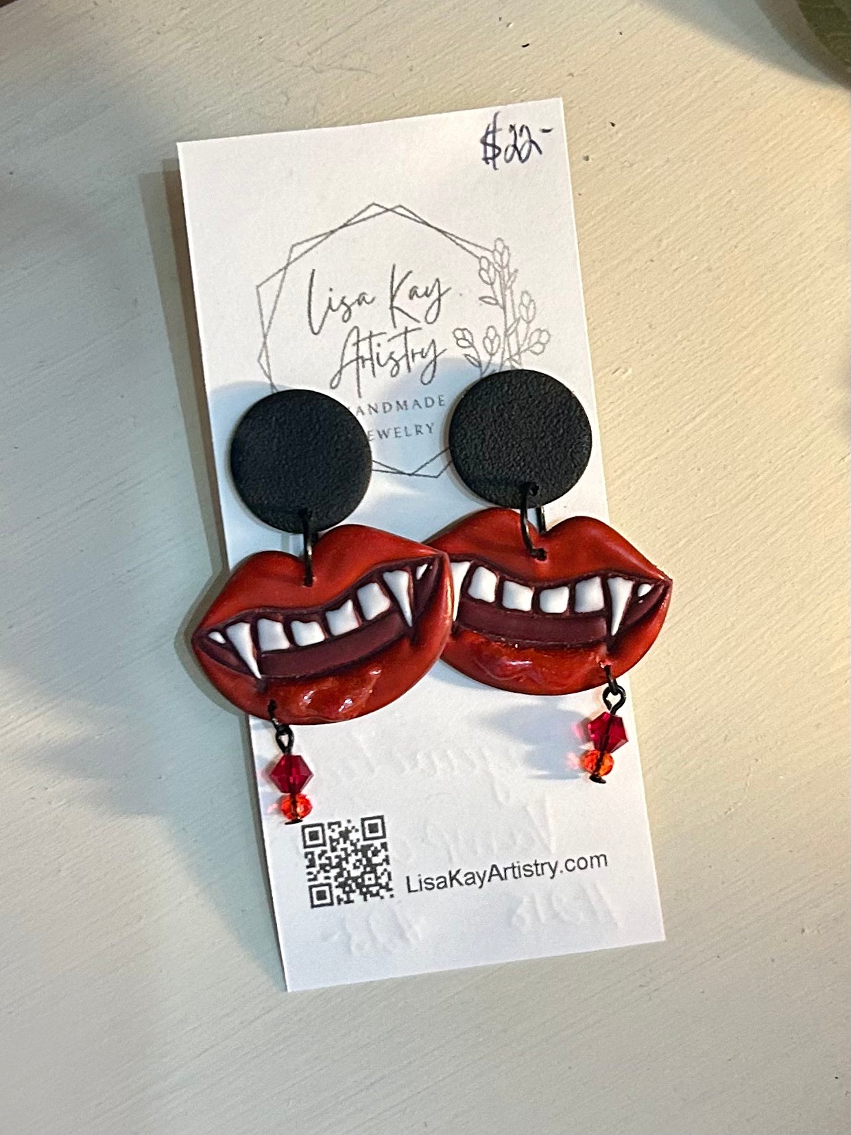 Vampire Lips Dangle Earrings