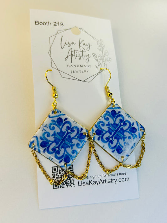 Tile 7 Dangle Earrings