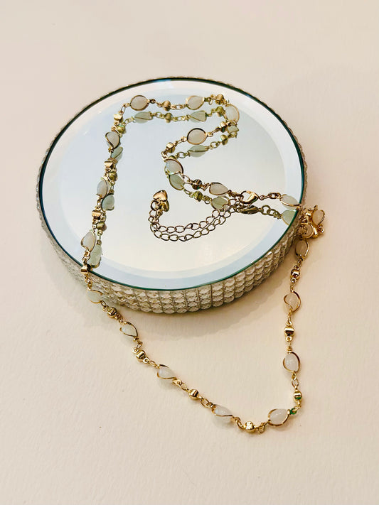 Gold Plated Opalite Necklace