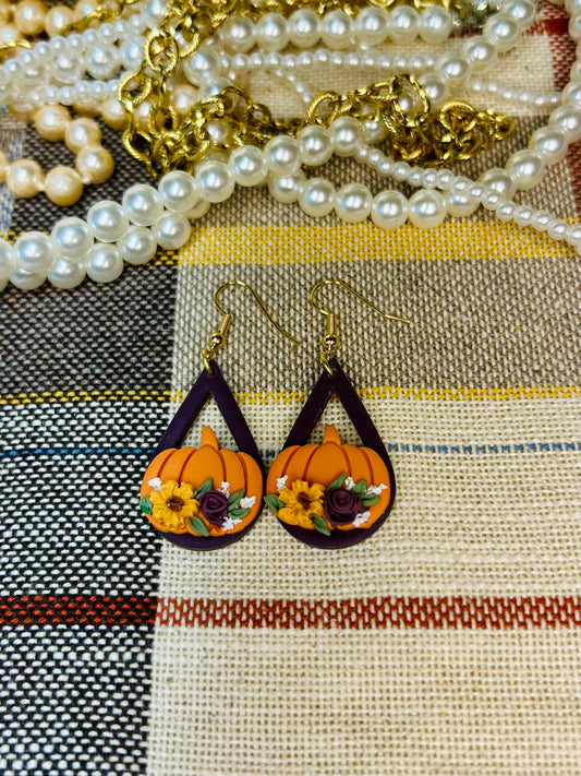 Floral pumpkin plum Dangle