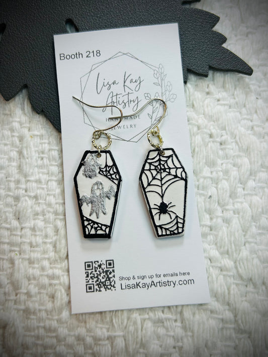 Spooky Scary Coffin Dangles