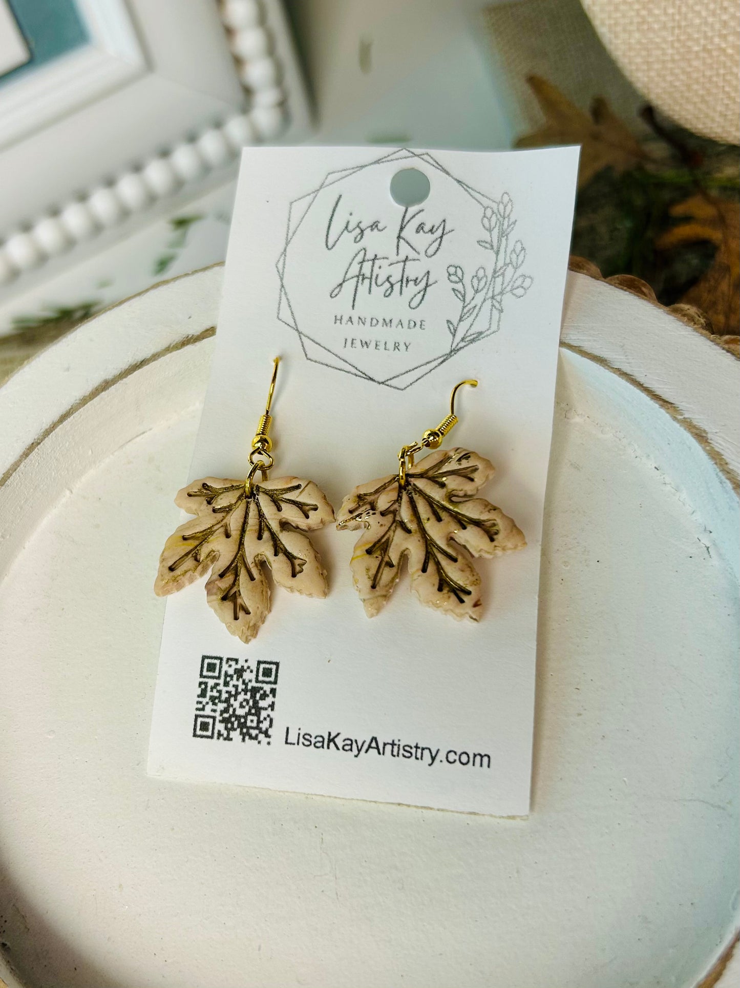 Leaf Earring Stack Dangles or studs