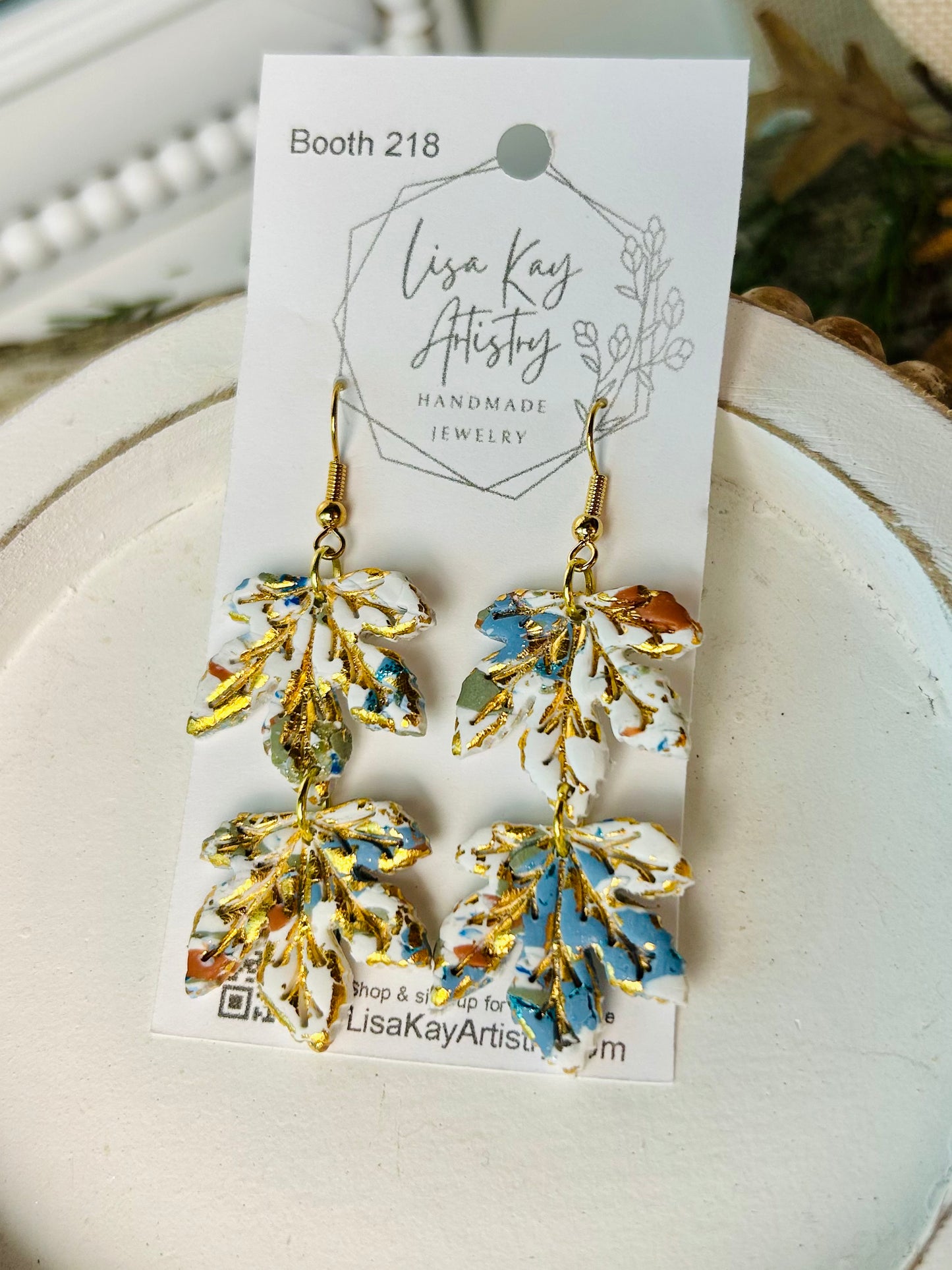 Leaf Earring Stack Dangles or studs