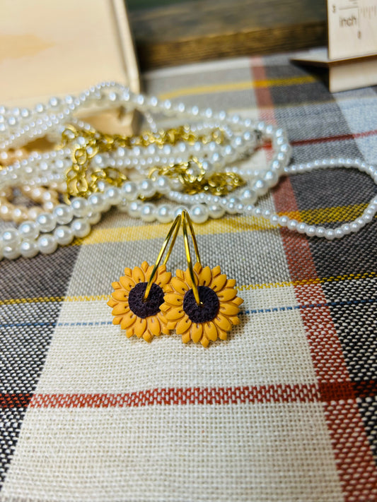 Large Sunflower Hoops